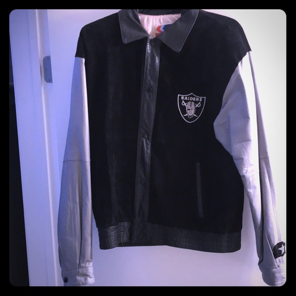 Vintage NFL Raiders Starter Jacket - 100% Leather - Picture 2 of 8
